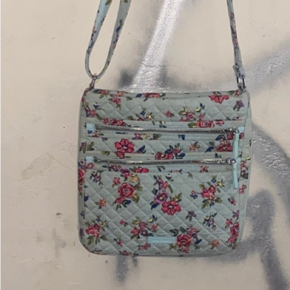 Vera Bradley Mint Green Floral Crossbody Bag